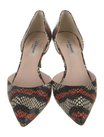 L.K. Bennett Leather Animal Print D'Orsay Pumps