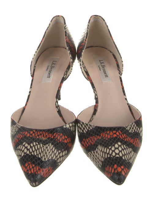 L.K. Bennett Leather Animal Print D'Orsay Pumps