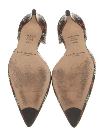 L.K. Bennett Leather Animal Print D'Orsay Pumps