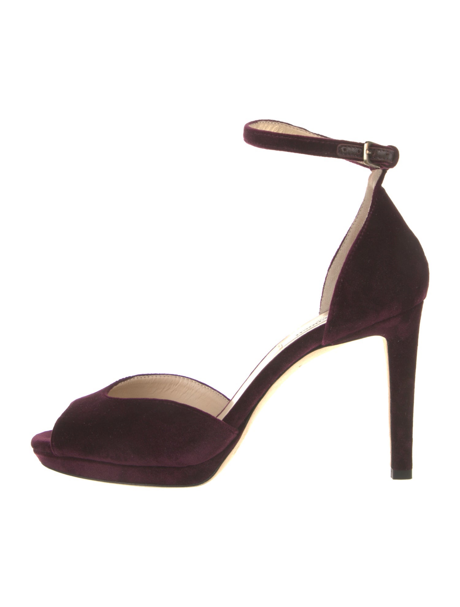 L.K. Bennett Velvet Leather Trim Embellishment D'Orsay Pumps