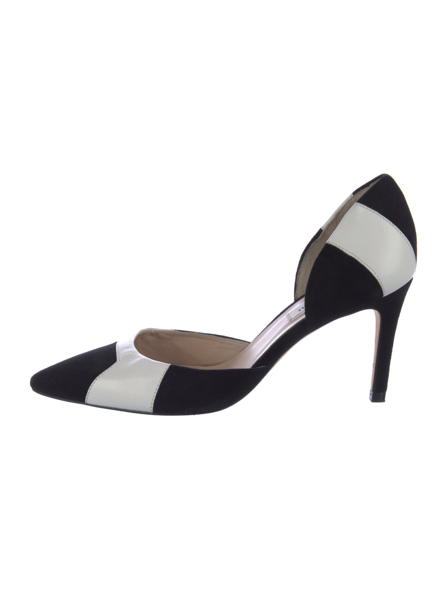 L.K. Bennett Suede Colorblock Pattern Pumps