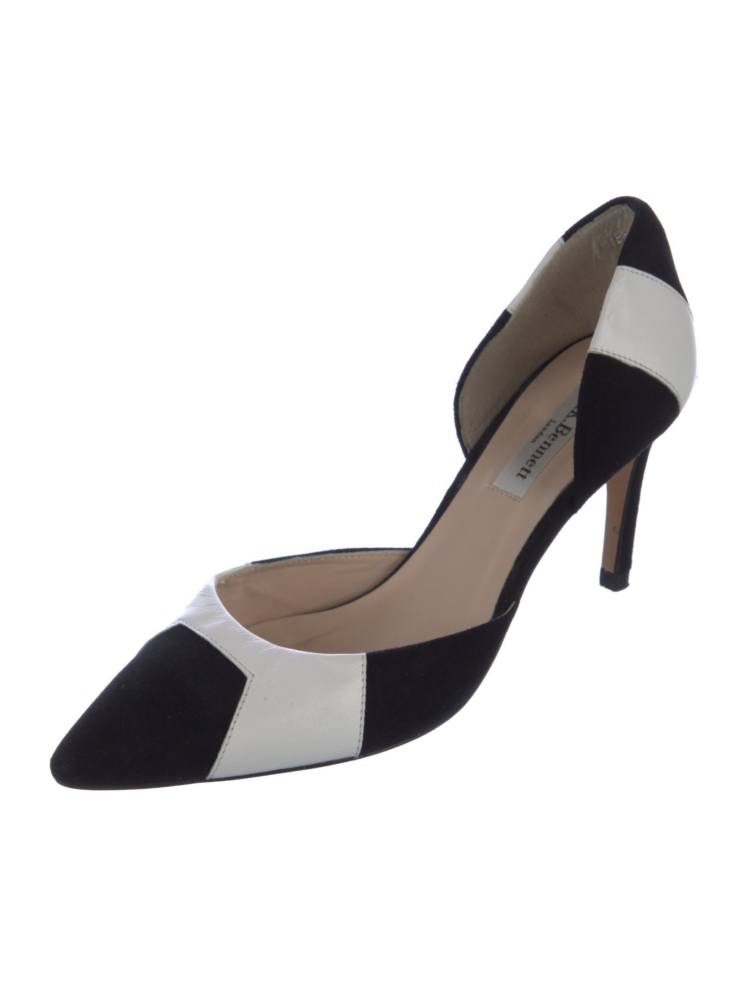 L.K. Bennett Suede Colorblock Pattern Pumps