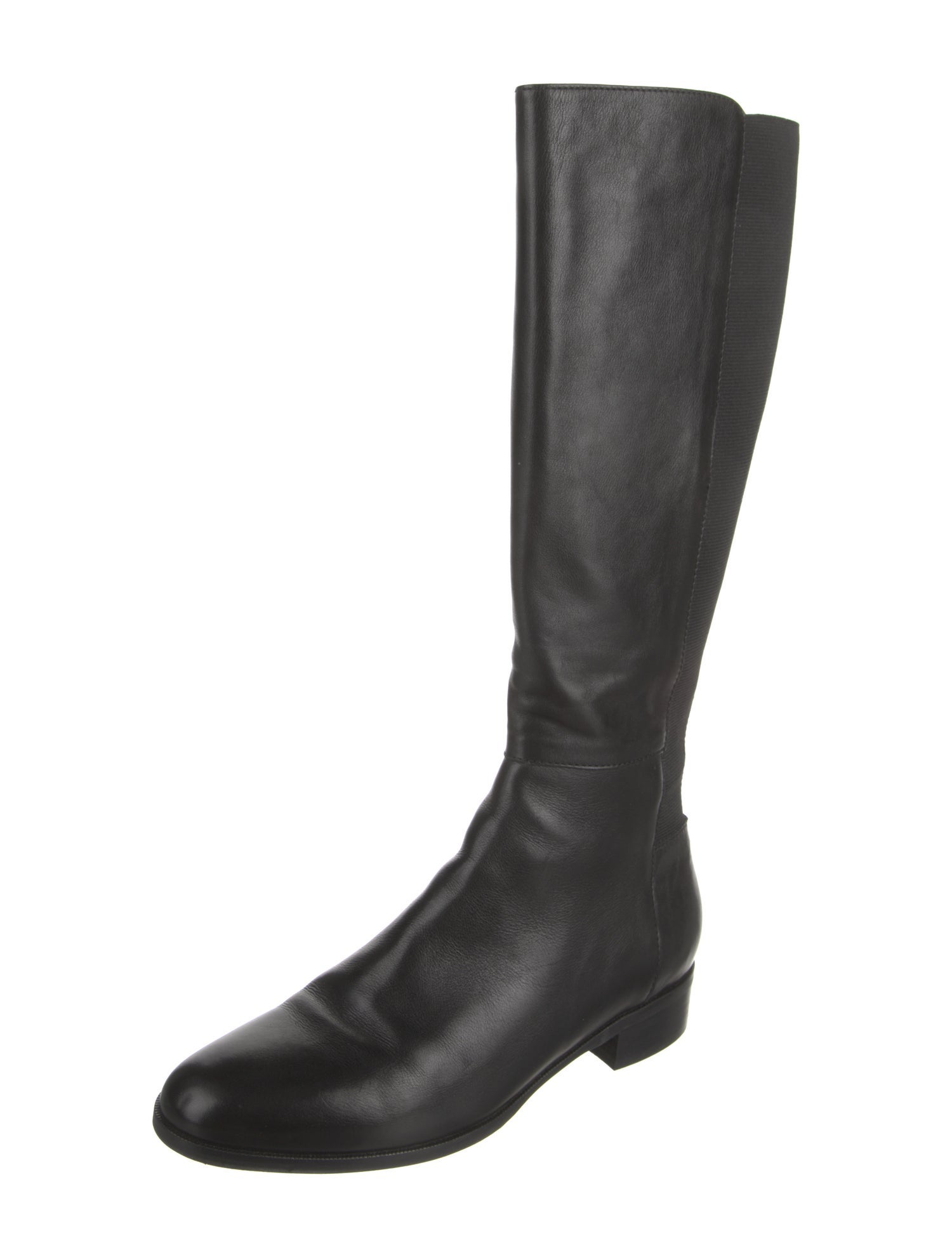 L.K. Bennett Leather Embroidered Accent Riding Boots
