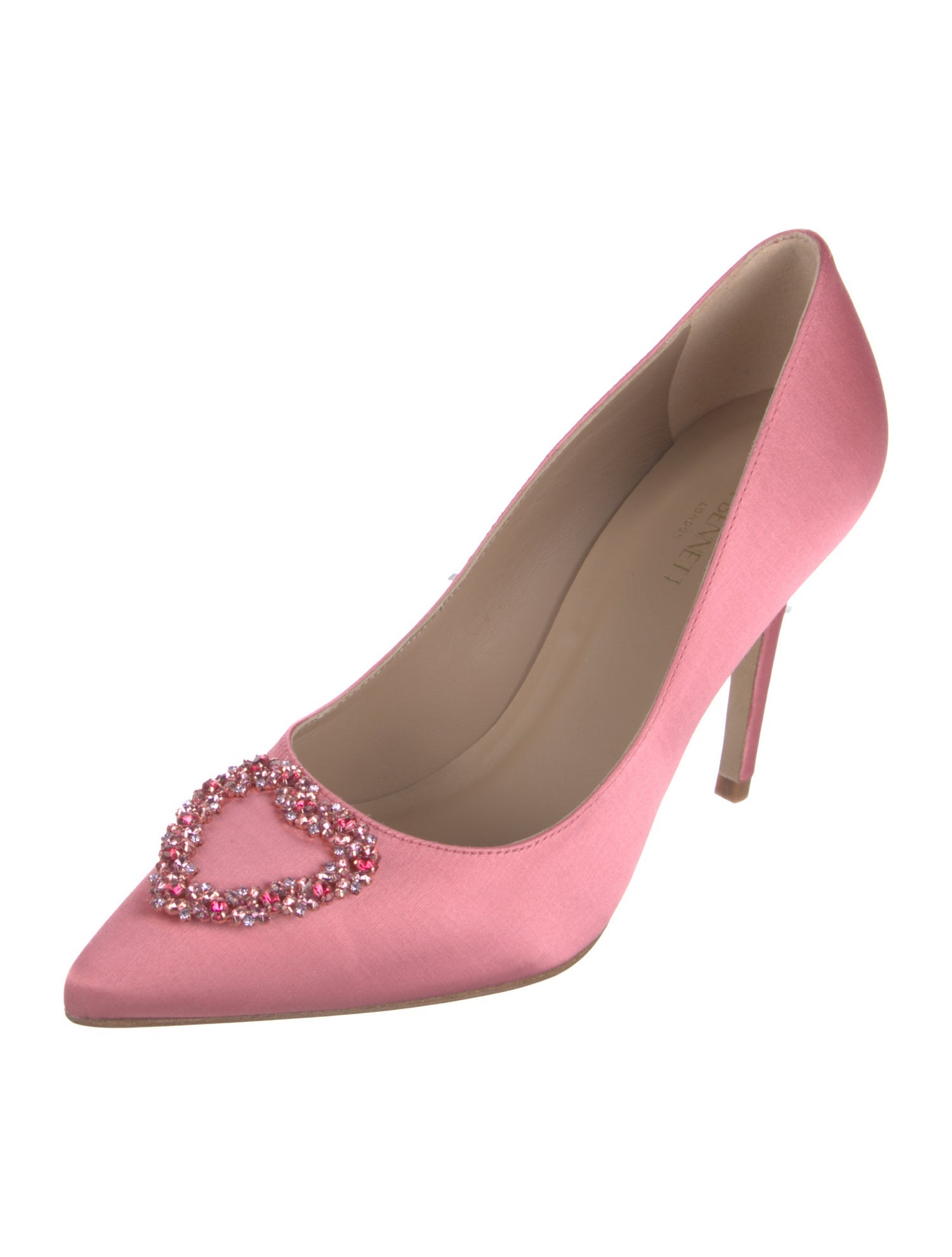 L.K. Bennett Leather Crystal Embellishments Pumps