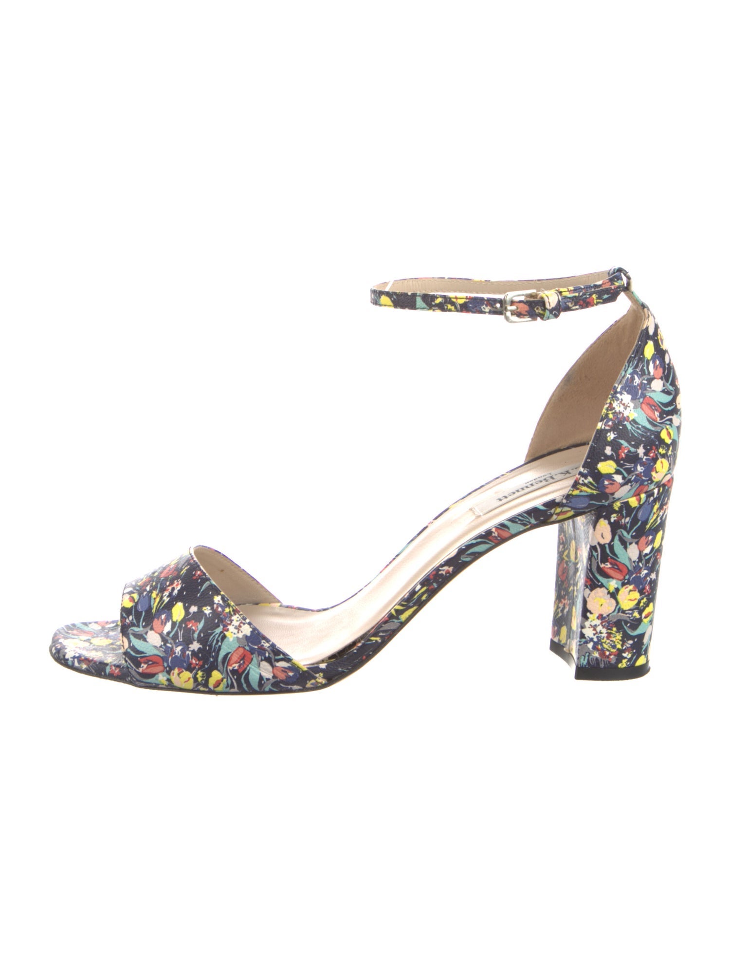 L.K. Bennett Leather Floral Print Sandals