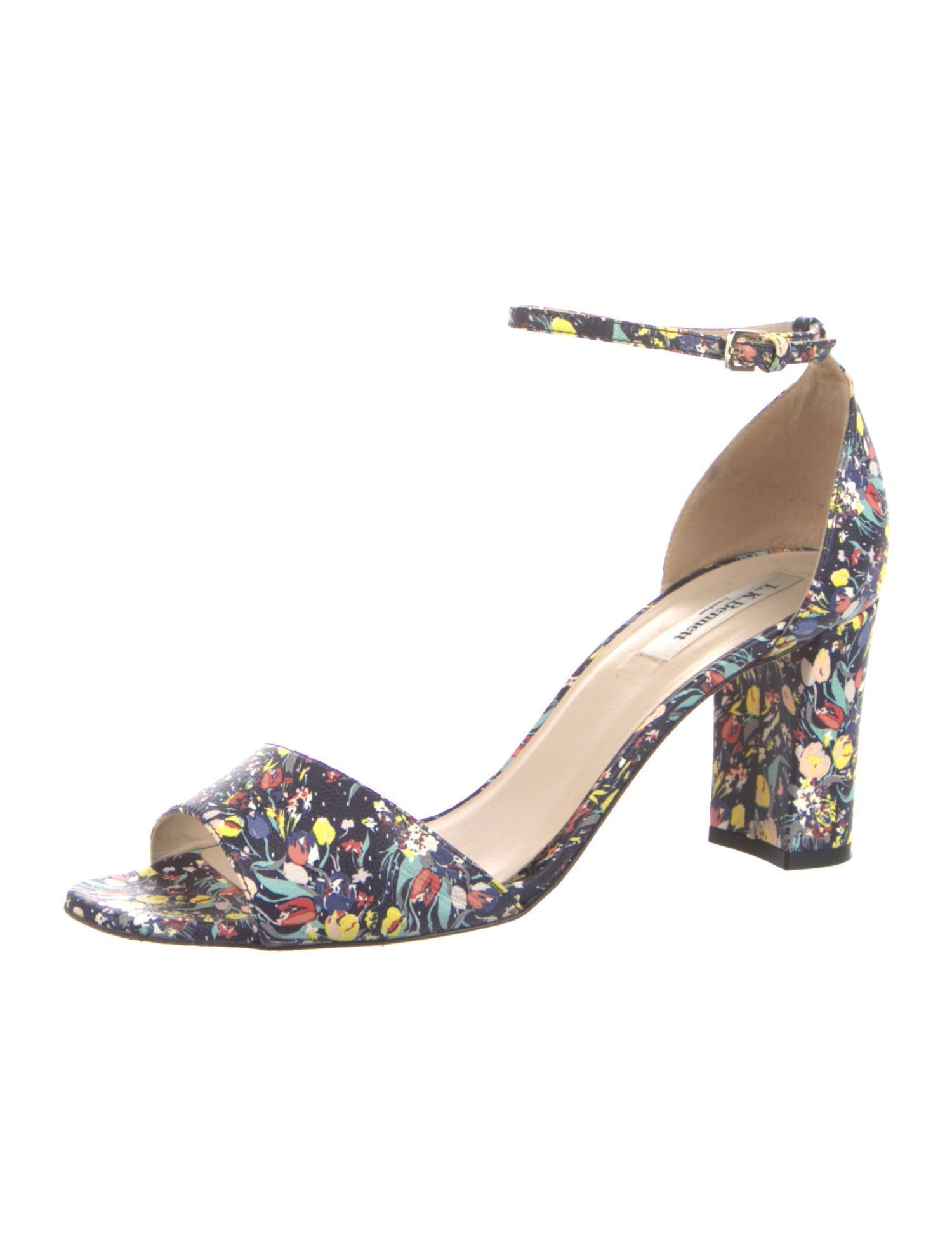 L.K. Bennett Leather Floral Print Sandals