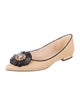 L.K. Bennett Raffia Crystal Embellishments Flats