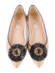 L.K. Bennett Raffia Crystal Embellishments Flats