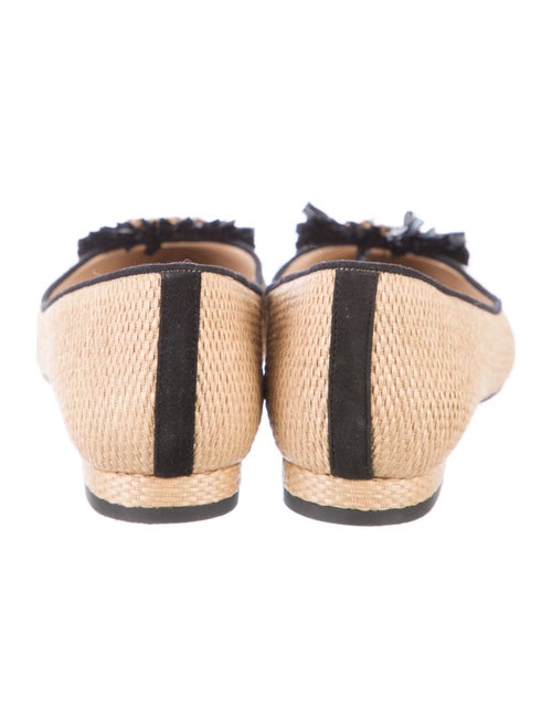 L.K. Bennett Raffia Crystal Embellishments Flats