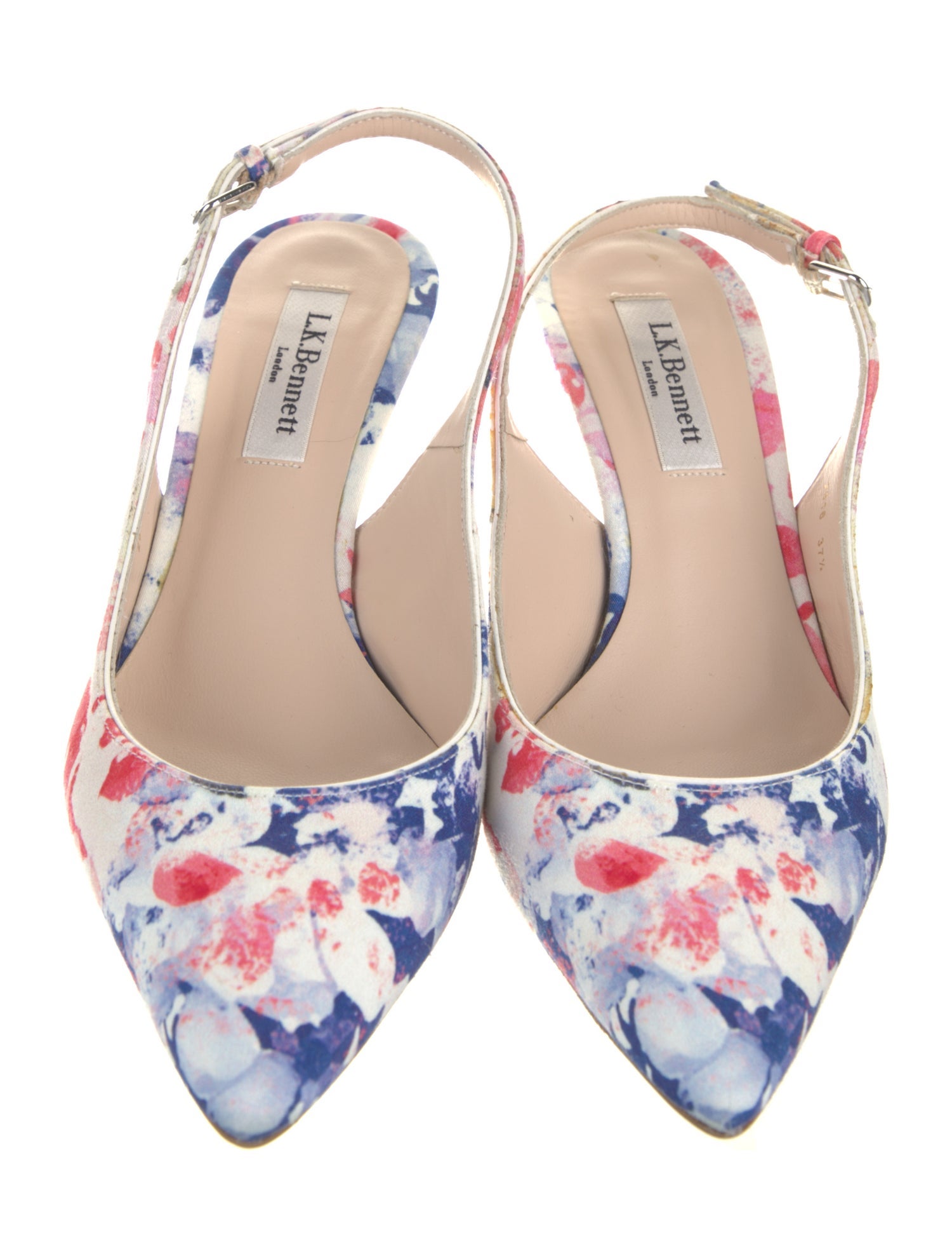 L.K. Bennett Floral Print Slingback Pumps