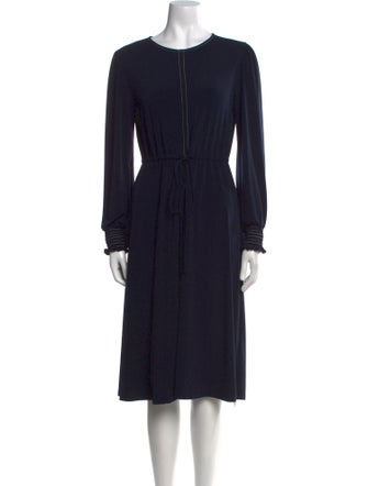 L.K. Bennett Crew Neck Midi Length Dress