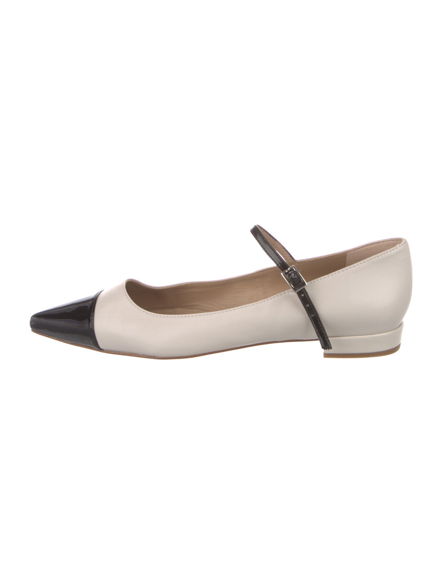 L.K. Bennett Leather Colorblock Pattern Mary Jane Flats