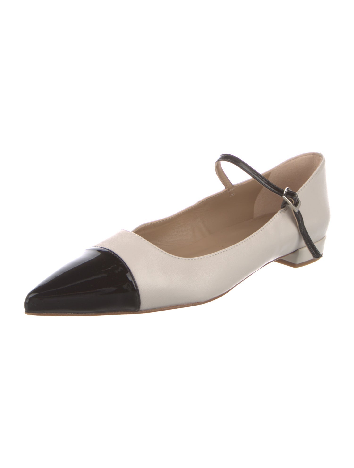 L.K. Bennett Leather Colorblock Pattern Mary Jane Flats