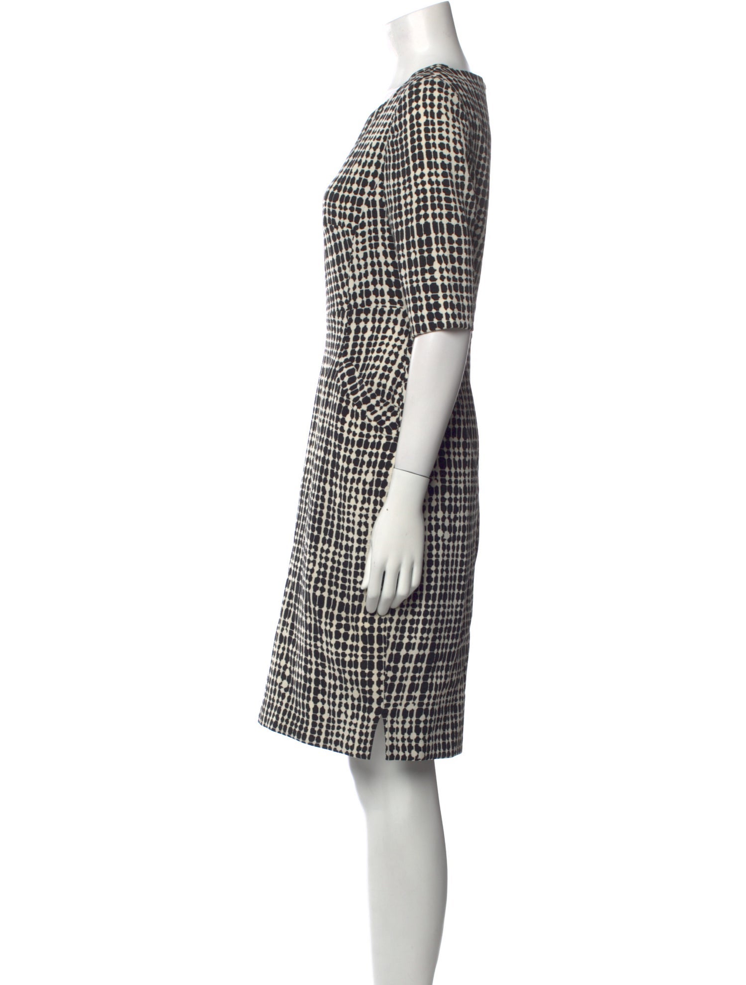 L.K. Bennett Plaid Print Knee-Length Dress
