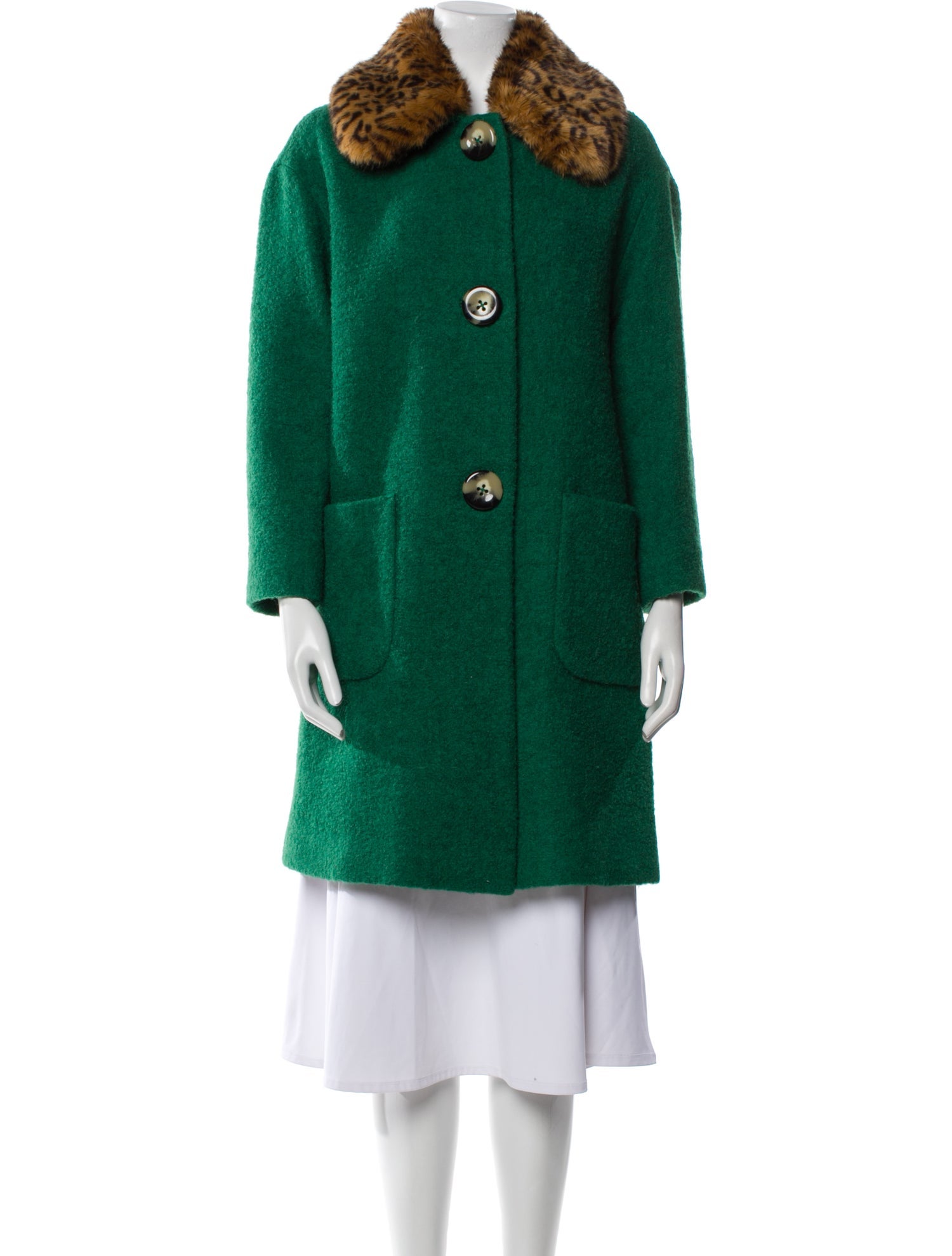 L.K. Bennett Wool Animal Print Coat