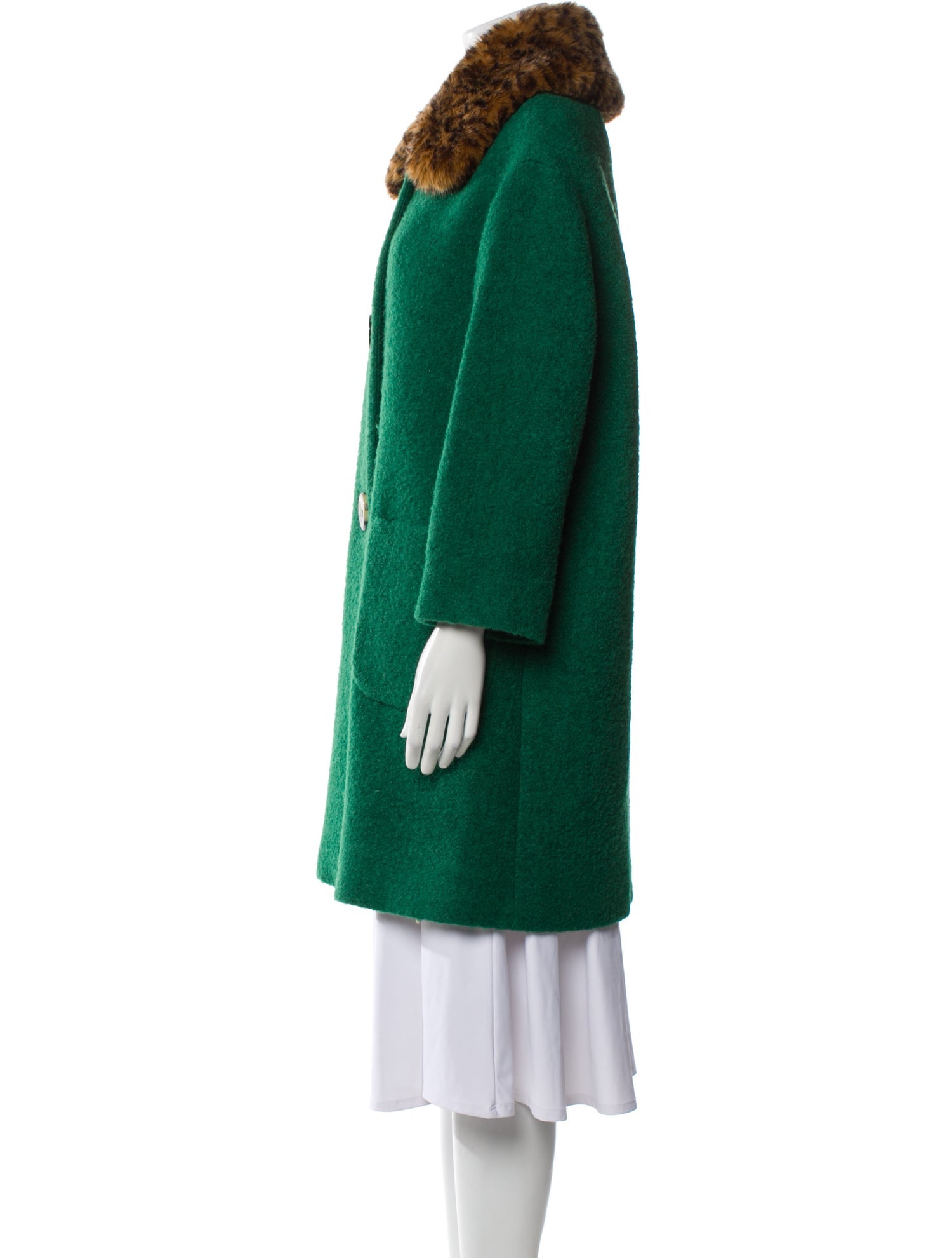 L.K. Bennett Wool Animal Print Coat