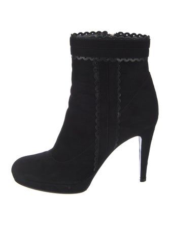 L.K. Bennett Suede Leather Trim Embellishment Boots