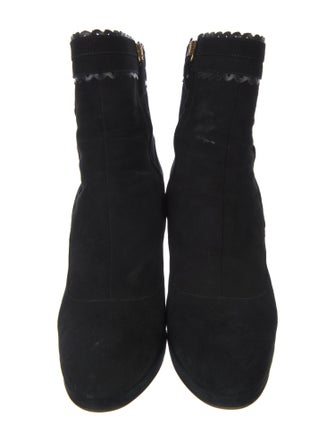 L.K. Bennett Suede Leather Trim Embellishment Boots