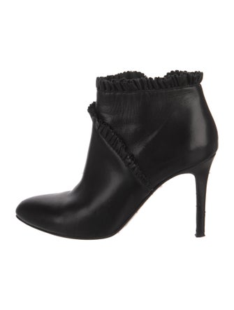 L.K. Bennett Leather Ruffle Embellishment Boots