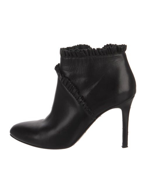L.K. Bennett Leather Ruffle Embellishment Boots