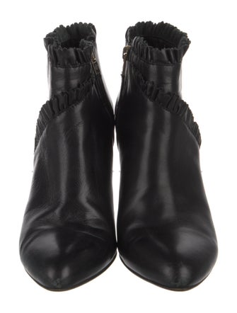 L.K. Bennett Leather Ruffle Embellishment Boots