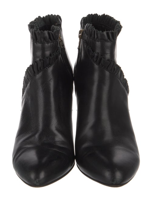 L.K. Bennett Leather Ruffle Embellishment Boots