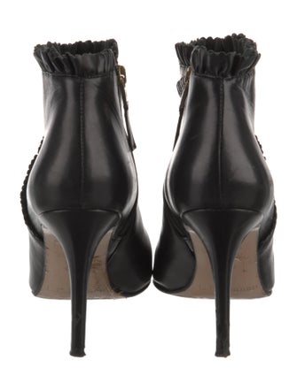 L.K. Bennett Leather Ruffle Embellishment Boots