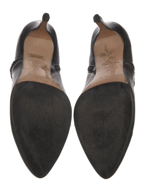 L.K. Bennett Leather Ruffle Embellishment Boots