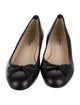 L.K. Bennett Leather Bow Accents Ballet Flats