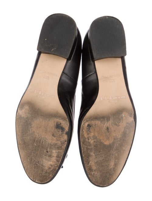 L.K. Bennett Leather Bow Accents Ballet Flats