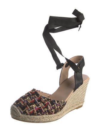 L.K. Bennett Tweed Pattern Slingback Pumps