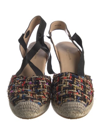 L.K. Bennett Tweed Pattern Slingback Pumps