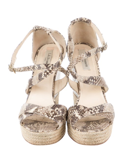 L.K. Bennett Leather Animal Print Espadrilles