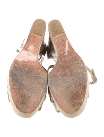 L.K. Bennett Leather Animal Print Espadrilles