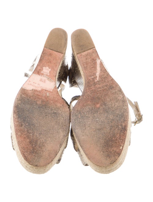 L.K. Bennett Leather Animal Print Espadrilles