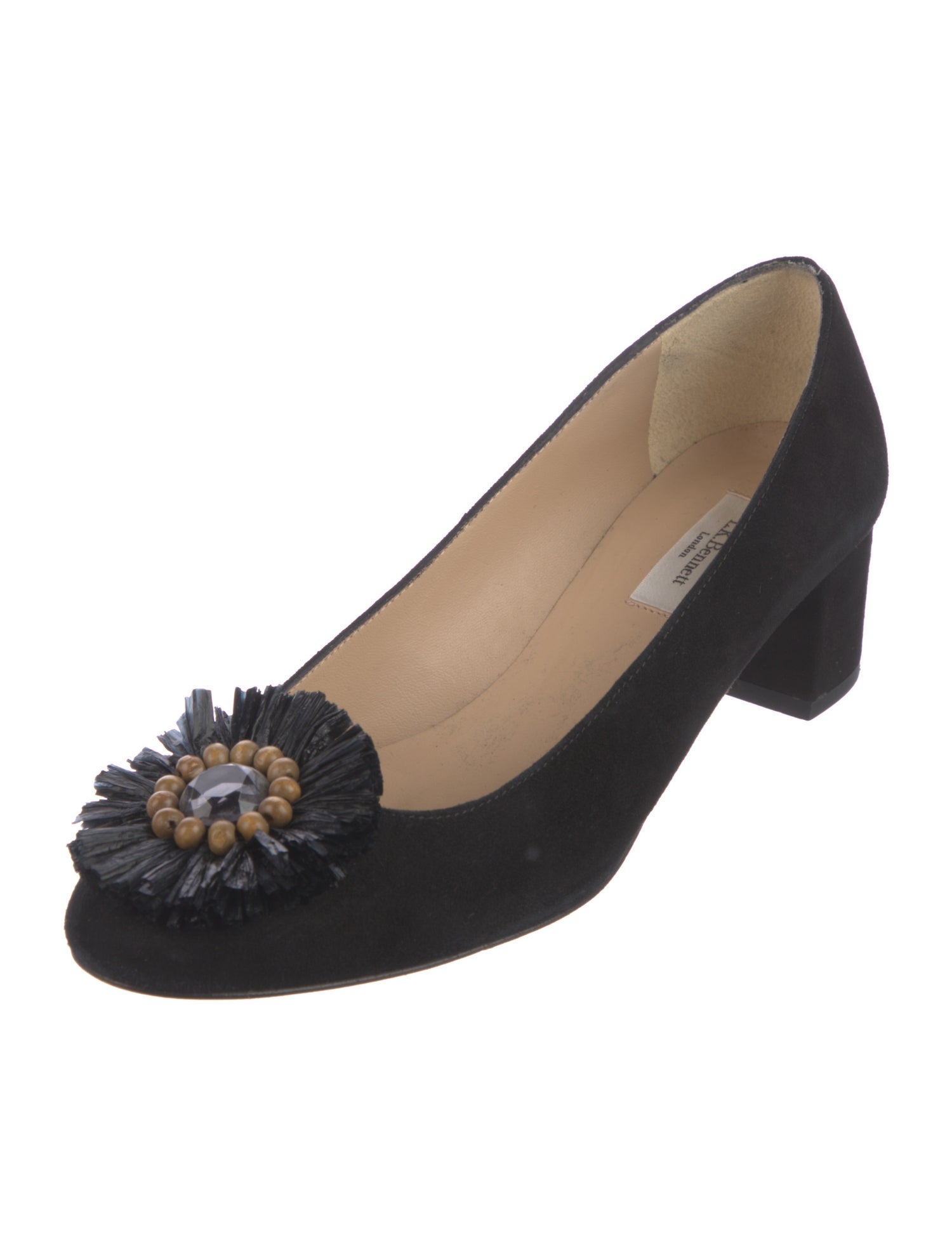 L.K. Bennett Suede Floral Print Pumps