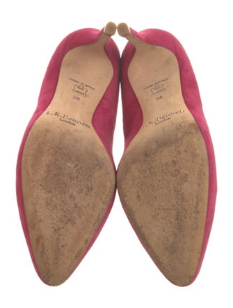 L.K. Bennett Suede Embroidered Accent Pumps