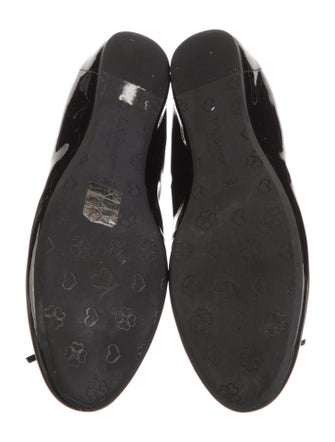 L.K. Bennett Patent Leather Bow Accents Ballet Flats