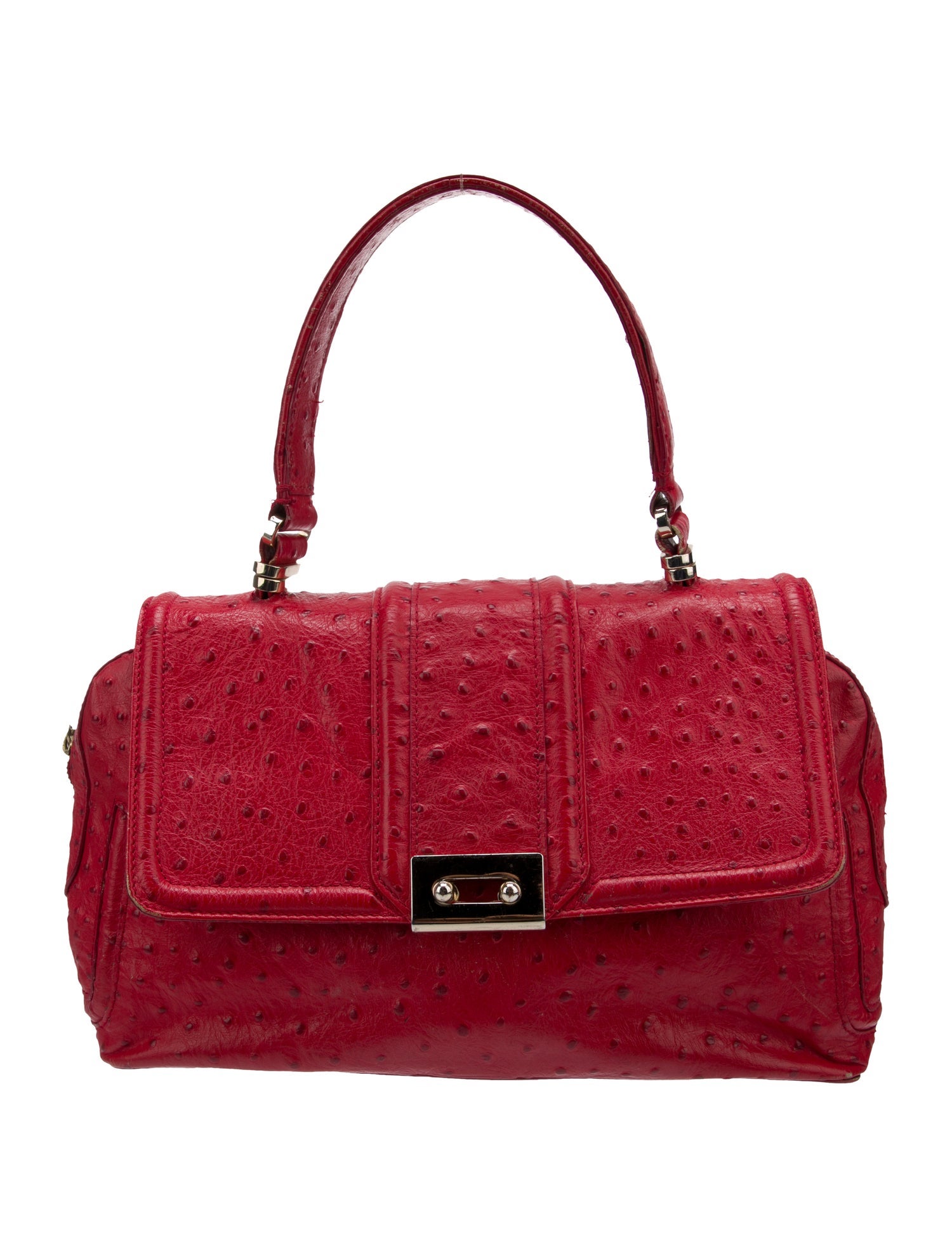 L.K. Bennett Ostrich Top Handle Bag