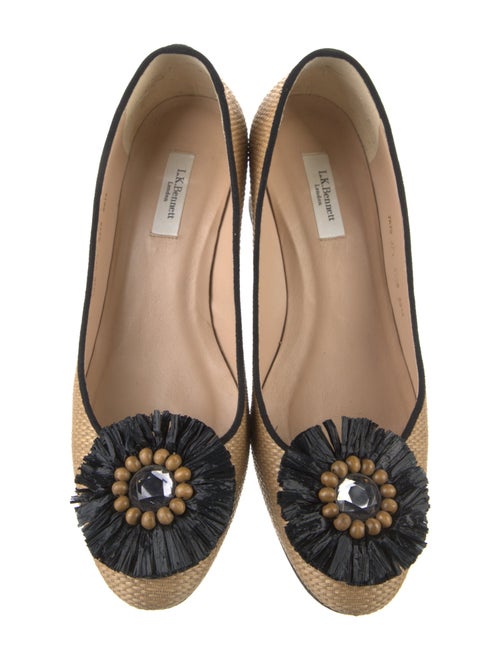 L.K. Bennett Raffia Floral Print Pumps