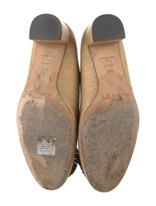 L.K. Bennett Raffia Floral Print Pumps