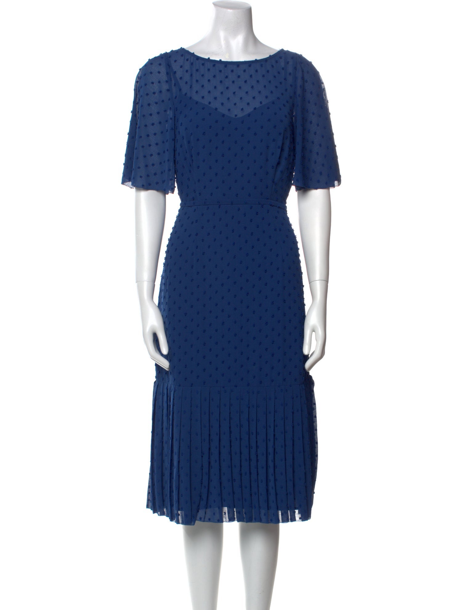 L.K. Bennett Polka Dot Print Midi Length Dress