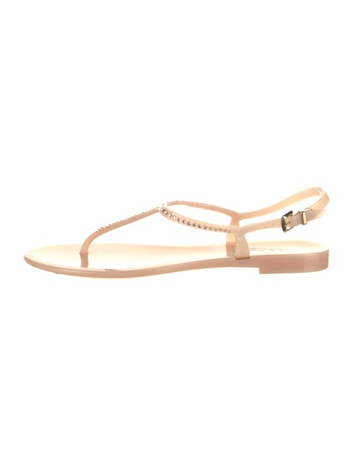 L.K. Bennett Rubber T-Strap Sandals