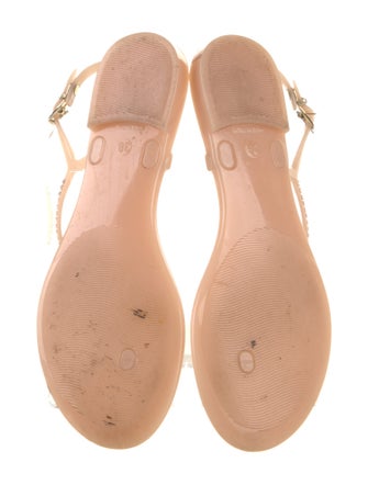 L.K. Bennett Rubber T-Strap Sandals