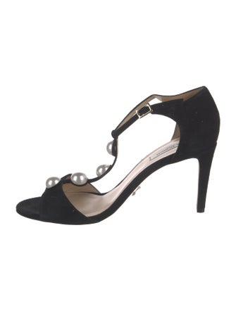 L.K. Bennett Suede T-Strap Pumps