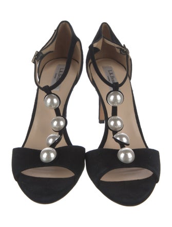 L.K. Bennett Suede T-Strap Pumps