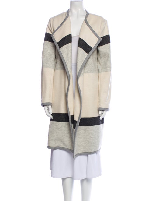 L.K. Bennett Wool Colorblock Pattern Coat