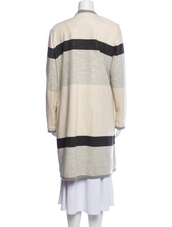 L.K. Bennett Wool Colorblock Pattern Coat