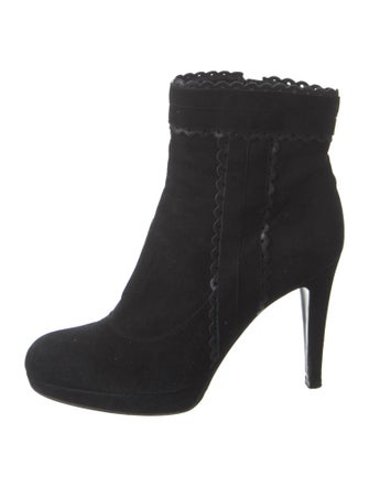 L.K. Bennett Suede Leather Trim Embellishment Boots