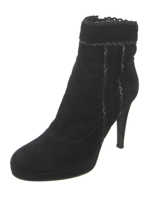 L.K. Bennett Suede Leather Trim Embellishment Boots